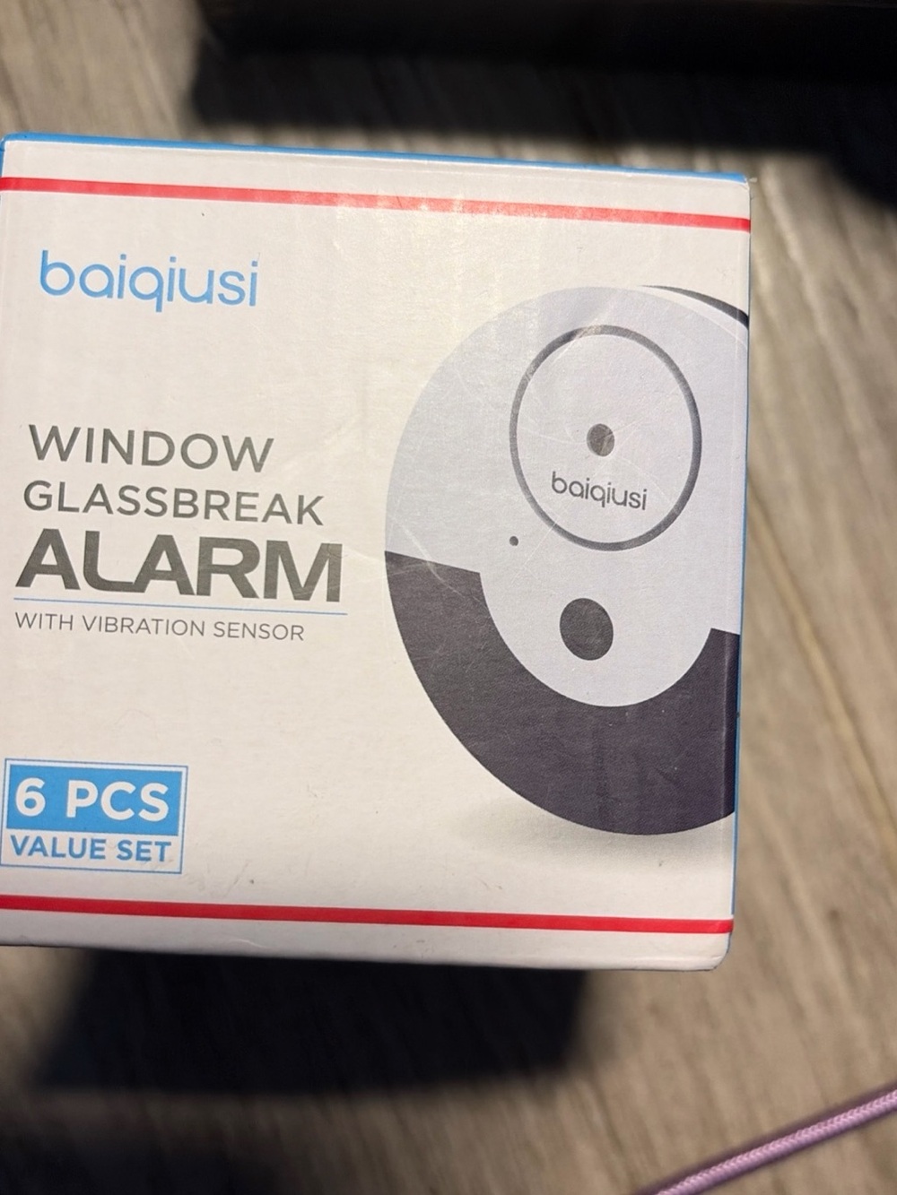 baiqiusı Window Glassbreak Alarm - White & Blue